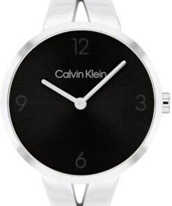 Calvin Klein Zwei-Zeiger-Quarzwerk-Uhr für Damen Kollektion Joyful mit Armreif aus Edelstahl - Erhältlich in Silber, Gold oder Zweifarbig