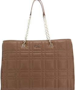 Calvin Klein Re-Lock Quilt Tote Safari Canvas