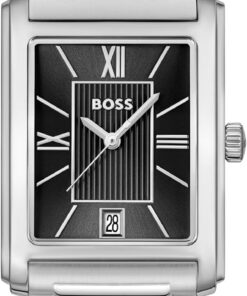 BOSS Uhr mit DREI-Zeiger-Quarzwerk für Herren Kollektion Principle Dress mit Silbernes Edelstahlarmband - 1514297