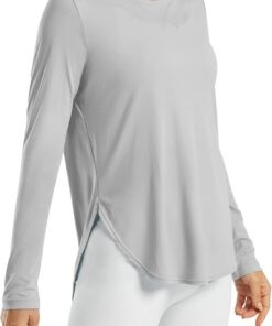 G4Free Sport Shirts für Damen Sonnenschutz Shirt UV Schutz Langarmshirt UPF 50+ Sportshirt Rashguards Yoga Ausbildung Draussen Gym Laufshirt