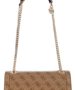 GUESS Noelle II Convertible Xbody Flap Bag Latte Logo/Brown