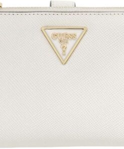 GUESS Geldbörse Laurel II SLG Double Zip Organizer Bone Creme