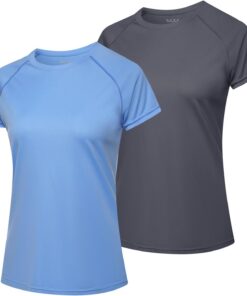 MEETWEE kurz & Lang Damen Surf Shirt Rash Guard UV Shirts Schwimmen Tankini UPF 50+ Kurzarm Badeshirt Bademode Shirt
