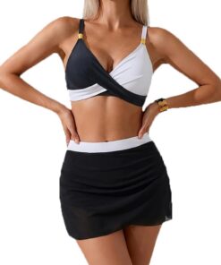 Women's High Waist Push Up Bikini Set – Bauchweg Zweiteilige Bademode mit verstellbaren Trägern für Strand & Pool