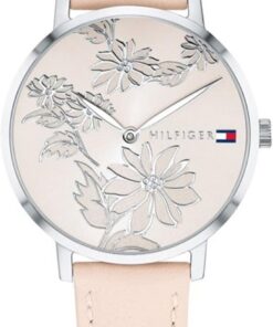 Tommy Hilfiger Zwei-Zeiger-Quarzwerk-Uhr für Damen mit Edelstahlarmband (Glieder- oder Mesh-Armband), aus Leder oder Silikon