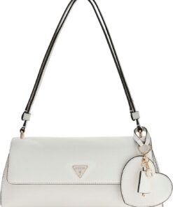 GUESS Schultertasche Umhängetasche Isobel Convertible Xbody Flap White weiß