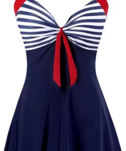 Damen Einteiler Badekleid Blumen Muster Gepolstert Badeanzug mit Shorts Große Größen Bademode