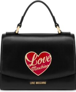 Love Moschino Tasche aus schwarzem PU-Kunststoff