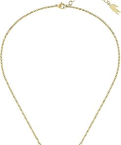 Lacoste Halskette mit Anhänger für Damen Kollektion SCRIPT In Gelbgold verziert mit Kristallen - 2040061