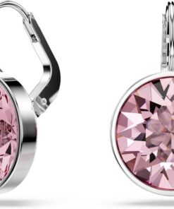 Swarovski Bella Kollektion Tropfenohrringe, Rundschliff, Rhodiniert