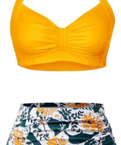 Holipick Damen Women's High Waisted Bikini Set Bikini-Set (2er Pack)