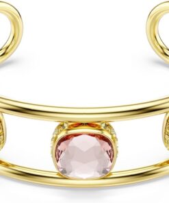 Swarovski Chroma Kollektion Manschette, Kissenform-Schliff, Mehrfarbig, Goldfarben plattiert