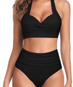 Octopus Trendiger Damen Bügel Bikini 2tlg. Bademode Set High Waist Slip f5517