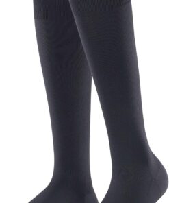 FALKE Damen Kniestrümpfe Energizer W Kh weiches Material mit Kompression 1 Paar, Blau Dark Navy 6379 - Wadenumfang W1, 35-36 W1