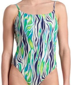 Arena Damen Women's Arena Water Print Swimsuit One Piece Swimsuit (1er Pack)