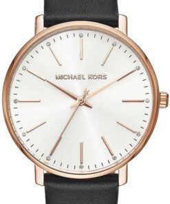 Michael Kors Pyper Damen-Armbanduhr, Quarz, drei Zeiger, mit Lederband