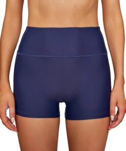 SHEKINI Damen Bademode Badeshorts Bikinihose Elastische Boxershorts Sommer Bauchweg Tankini-Shorts Badehose Sicherheits Sporty Schwimmshorts