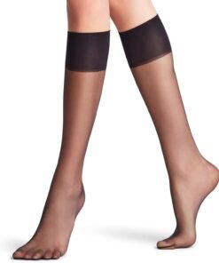 FALKE Damen Shelina 12 DEN Kniestrümpfe feines weiches Material ultra transparent schimmernd reißfest druckfreier Komfortbund feine Naht an der Fußspitze 1 Paar