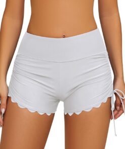 SHEKINI Frauen hohe Taille Badeshorts Seite Krawatte Badeanzug Bottoms Board Shorts