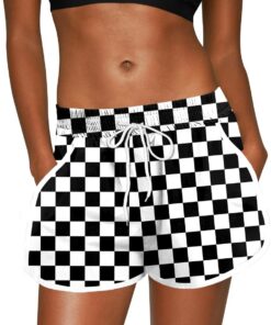 For G and PL Damen Sommer Boardshorts mit Bund und Taschen Tropischer Druck Casual Badehose S-XXL