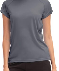 MEETWEE kurz & Lang Damen Surf Shirt Rash Guard UV Shirts Schwimmen Tankini UPF 50+ Kurzarm Badeshirt Bademode Shirt