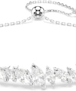 Swarovski Mesmera Armband, Marquise-Schliff, Weiß, Rhodiniert