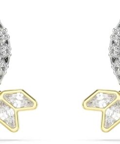 Swarovski Idyllia Ohrstecker, Verschiedene Schliffe, Herz mit Pfeil, Weiß, Metallmix