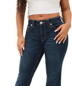 True Religion Damen Jeans Becca Mid Rise Boot Cut