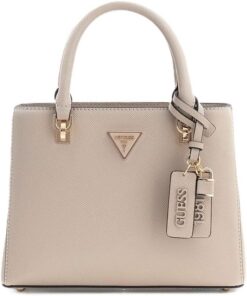 GUESS Handtasche Umhängetasche Noelle II Multi Compartment Satchel Taupe