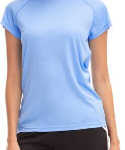 MEETWEE kurz & Lang Damen Surf Shirt Rash Guard UV Shirts Schwimmen Tankini UPF 50+ Kurzarm Badeshirt Bademode Shirt