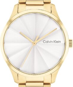 Calvin Klein Analog Quarzuhr Für Männer und Frauen Kollektion CK Burst mit Goldfarben Edelstahlarmband - 25200232