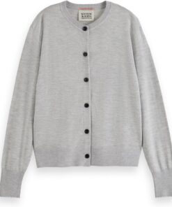 Scotch & Soda Damen Crew Neck Relaxed Cardigan Cardigan Sweater
