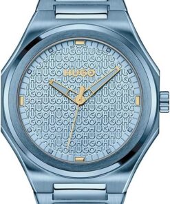 HUGO Uhr mit DREI-Zeiger-Quarzwerk für Damen Kollektion #Grail for HER mit Edelstahlarmband