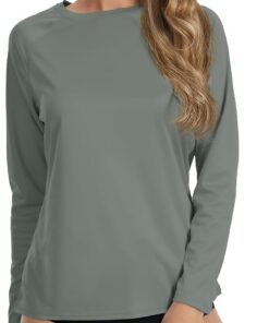 MEETYOO UPF50+ UV Shirt Damen & Schwimmshirt Damen-Atmungsaktiv, Schnell Trocknend, Hautfreundlich, Ideal für Surfen, Rudern und Schwimmen
