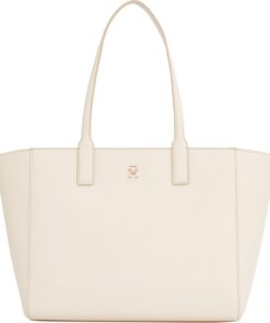 Tommy Hilfiger TH SOFT LOGO TOTE TG. One Size AA8 - Black One Size