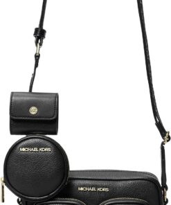Michael Kors Jet Set Travel Medium Leder Messenger Bag - Schwarz