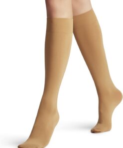 FALKE Damen Seidenglatt 40 DEN Kniestrümpfe feines weiches Material halb blickdicht glänzend reißfest druckfreier Komfortbund mit verstärkter Fußspitze und feiner Naht 1 Paar
