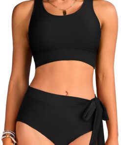 SHEKINI Bikini Damen Set Hohe Taille Sexy Cheeky Bikini Damen Sport Bikinis für Damen mit Knoten