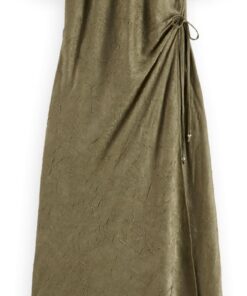 Scotch & Soda Damen Crushed Satin Wrap Dress Casual Dress (1er Pack)