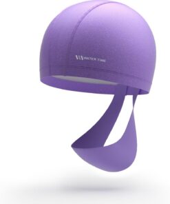Glitzer Badekappe Damen mit Stirnband Atmungsaktiv Silikon | Wasserdicht Elastische Silikonbeschichtung, Rutschfeste Passform Ohne Druck, Badekappe Damen Lange Haare