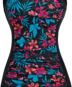 Damen Einteilige Badeanzug Monokini Verstellbarer Schultergurt Badeanzüge Falten Bademode Schwimmanzug