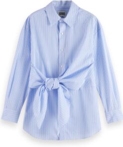 Scotch & Soda Damen Striped Knotted Shirt Shirt (1er Pack)
