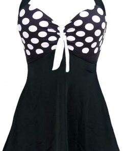 Damen Einteiler Badekleid Blumen Muster Gepolstert Badeanzug mit Shorts Große Größen Bademode