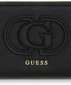 GUESS Geldbörse Isola SLG Zip Around Wallet Black schwarz