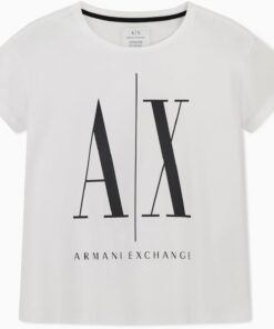 Armani Exchange Damen Icon Logo Boyfriend Tee Casual (1er Pack)