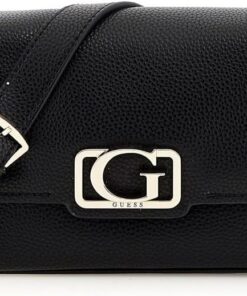 GUESS Circe Flap Shoulder Bag Black