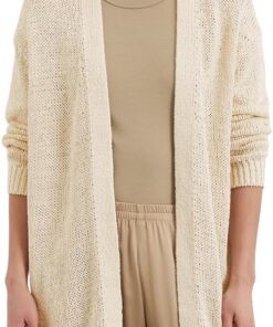 Marc O'Polo Damen Cardigan mit V-Ausschnitt Loose Fit