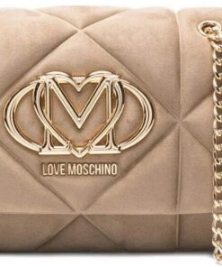 Love Moschino Tasche Embosed Velour PL Sand, Einheitsgröße, sandfarben, Einheitsgröße