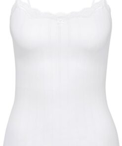 Calida Etude Toujours Spaghetti-Top Damen, verstellbare Träger, edle Nadelstreifen-Optik, mit Swiss+Cotton-Gütesiegel