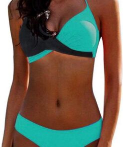CheChury Damen Bikini Set Push Up Bademode Zweiteiliger Badeanzüge Strand Ties Oberteil Bikinihose Frauen Beachwear